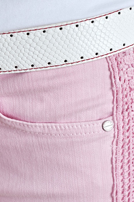 STRAIGHT COTTON PANTS PINK 4