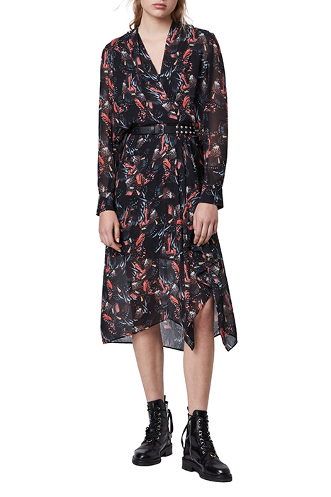 VALERO FLUTTER DRESS BLACK 3