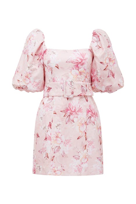 ASHLEY PUFF SLEEVE MINI DRESS LIGHT PINK SIENNA 6