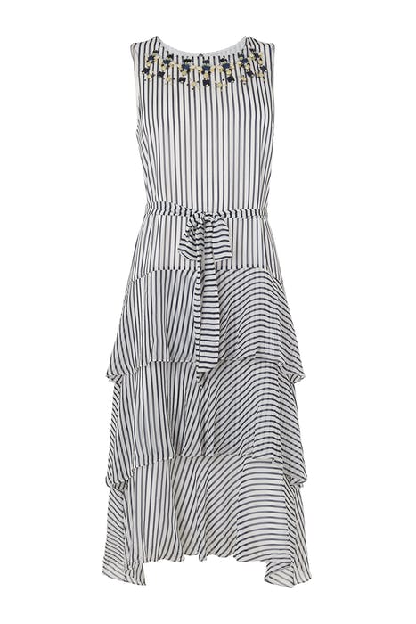 NESTA MIDI DRESS BLUE/CREAM 1