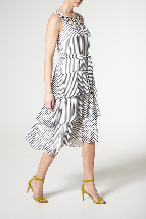 NESTA MIDI DRESS BLUE/CREAM 2