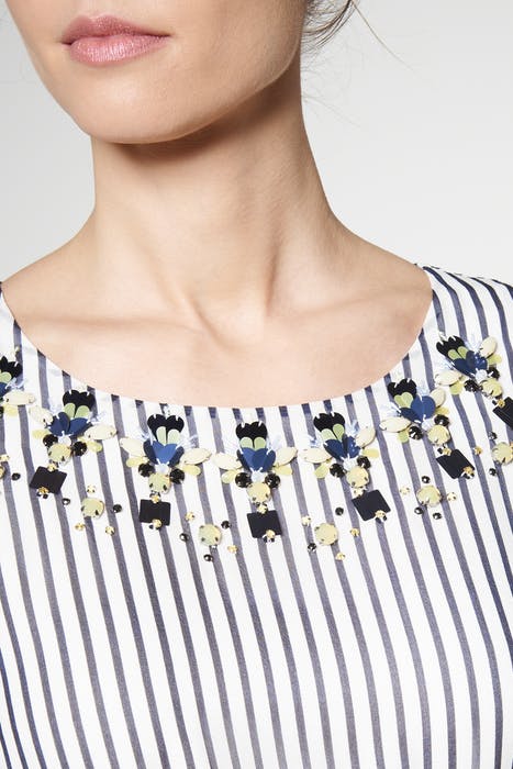 NESTA MIDI DRESS BLUE/CREAM 4