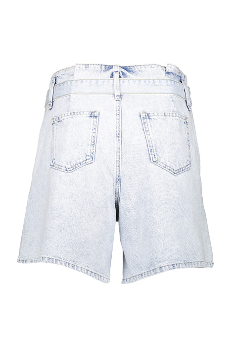 SHORT WITH STRAP AT WAISTBAND BLEACHED DENIM 2