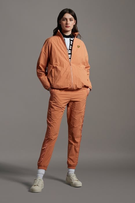 PERFORATED FUNNEL NECK JACKET DUSK ORANGE 2
