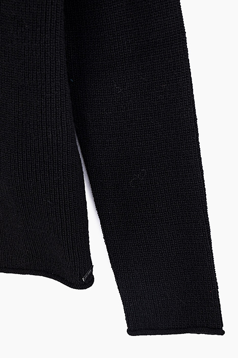 BLACK HAIRY DECORATIVE REVERSIBLE CARDIGAN BLACK 3