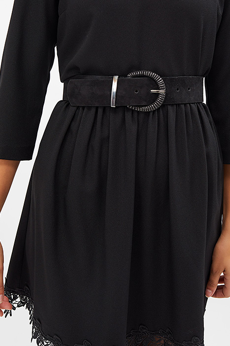 BLACK SUEDE WIDE BELT 3