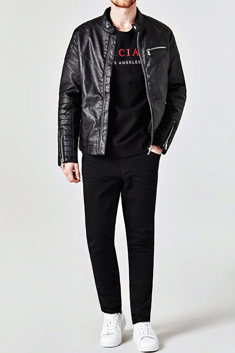 BIKER JACKET JET BLACK A996 3