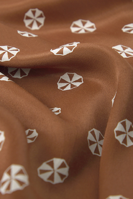 WINNI LOU DRESS TOFFEE BROWN/OFF-WHI 6