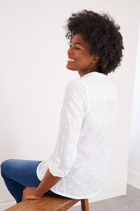 EMILY EMBROIDERED SHIRT PALE IVORY 4
