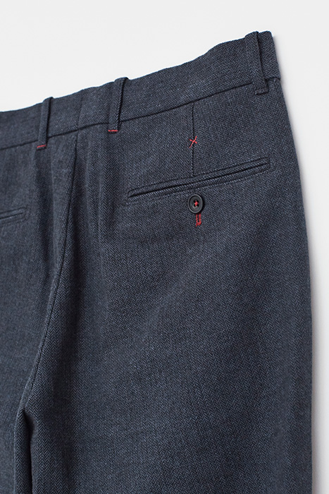 CHUKAR HERRINGBONE TROUSERS DARK NAVY 6