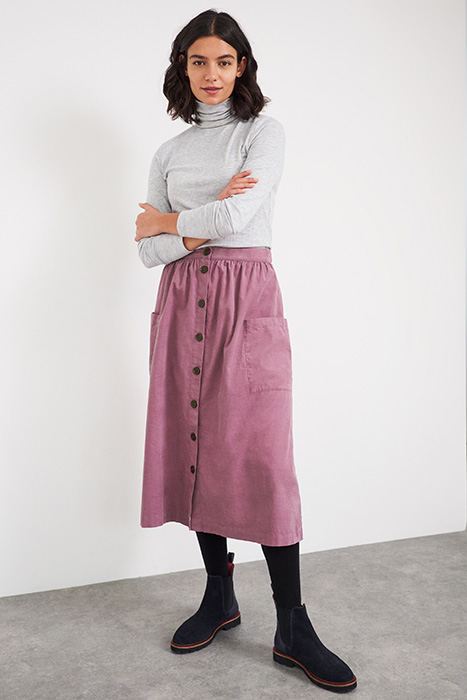 MARGARITA CORD SKIRT MID PINK 4