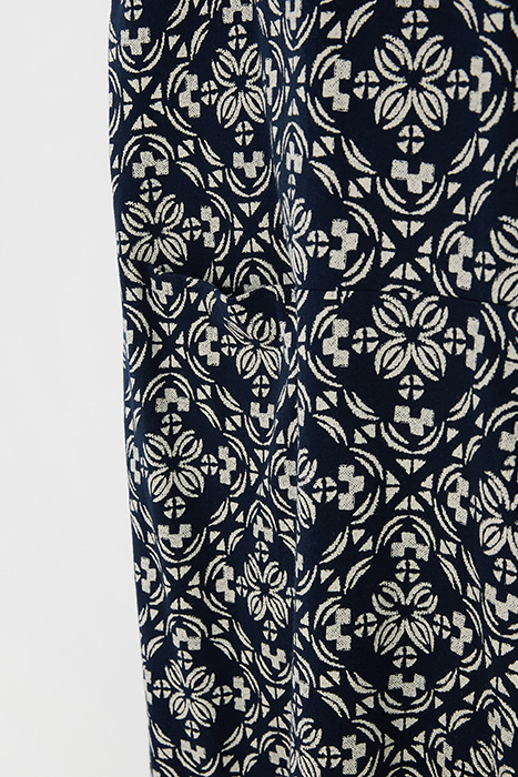 ADRIANNA FAIRTRADE DRESS NAVY MULTI 6