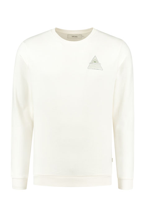 MEN SWEATER TRIANGLE CREME WHITE 1