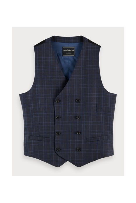 Wool/linen blend double breasted gilet combo a