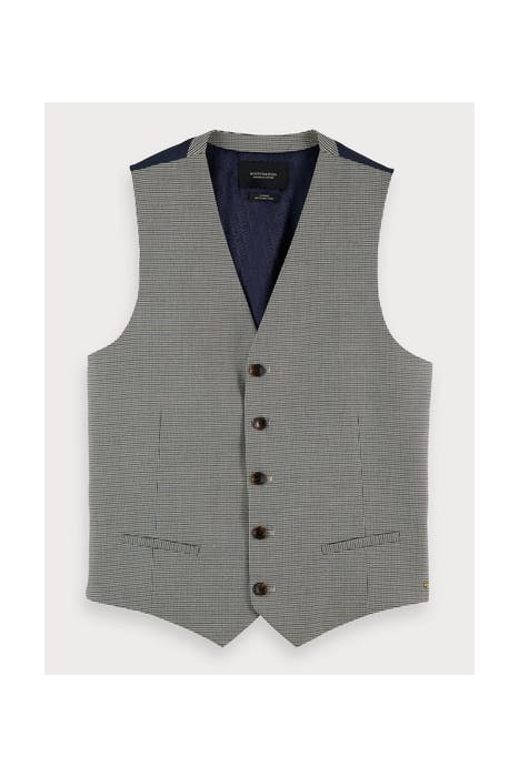 Classic gilet in yarn-dyed pattern combo f