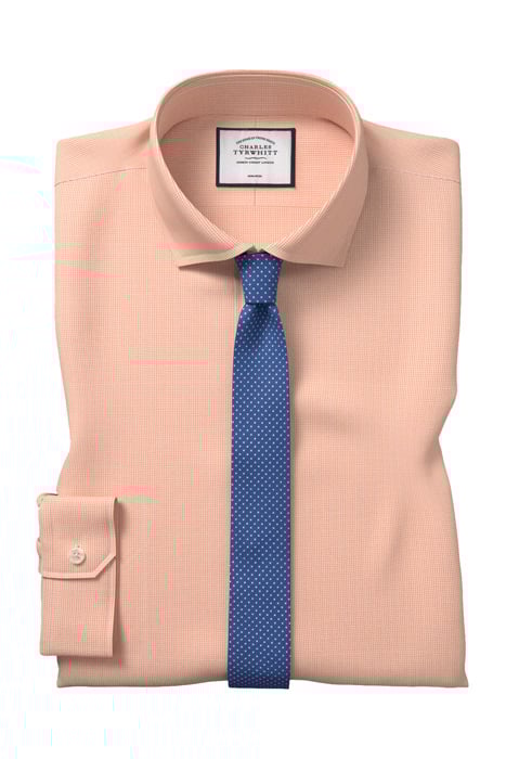 ORANGE SUPER SLIM FIT CUTAWAY COLLAR NON-IRON 4 WAY STRETCH 2