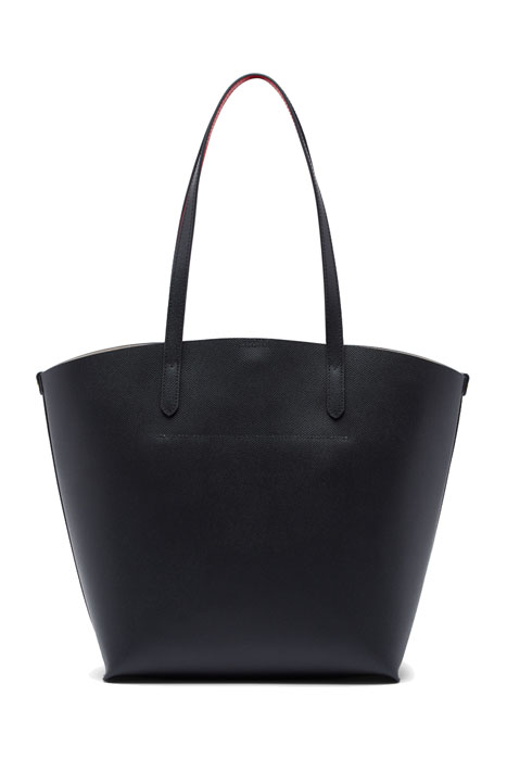 BLACK RED MED CROSSGRAIN AGNES TOTE BAG BLACK 2