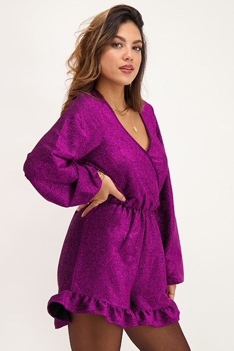 ROZE GLITTER PLAYSUIT MET RUFFLES PINK PINK 5