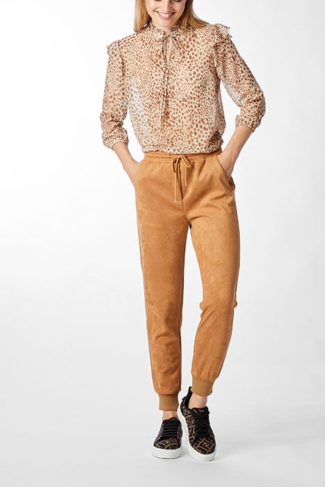 BLOUSE PRINTED WITH RUFFLES BEIGE 2