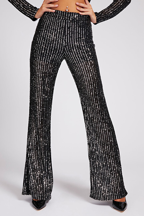 STAR SEQUIN FLARE PA JET BLACK MULTI JET BLACK MULTI 5