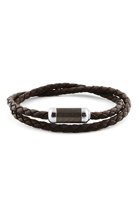 Montecarlo bracelet in brown leather - silver