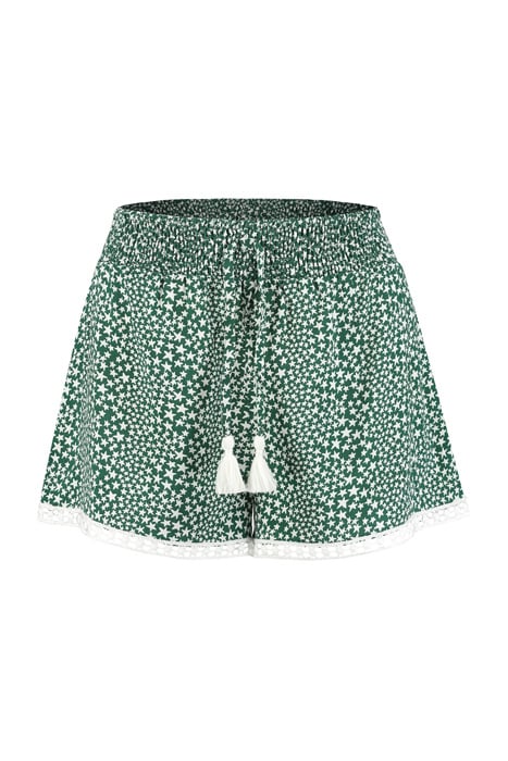 LADIES TUVALU WOVEN SHORT HUNTER GREEN 1