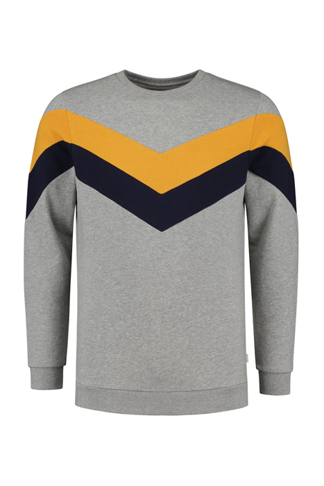 SWEATER COLOR BLOCK CITY LIGHTS YELLOW 1