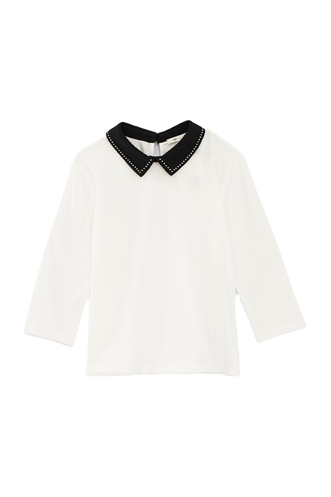 Off-white t-shirt with black collar off-white