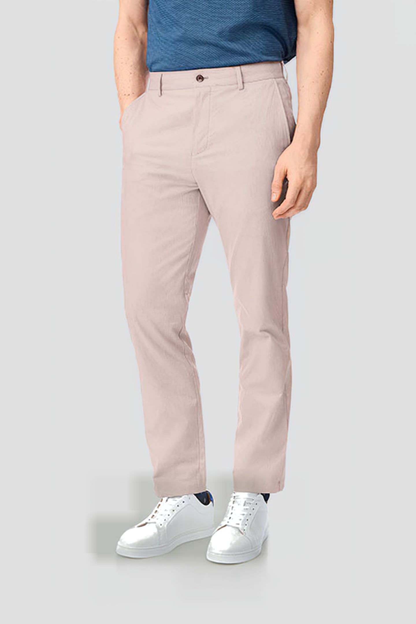 Charles Tyrwhitt Red Classic Fit Fine Stripe Trouser Red Maat: W42/L30 | Chino's Outlet | Heren | Roze
