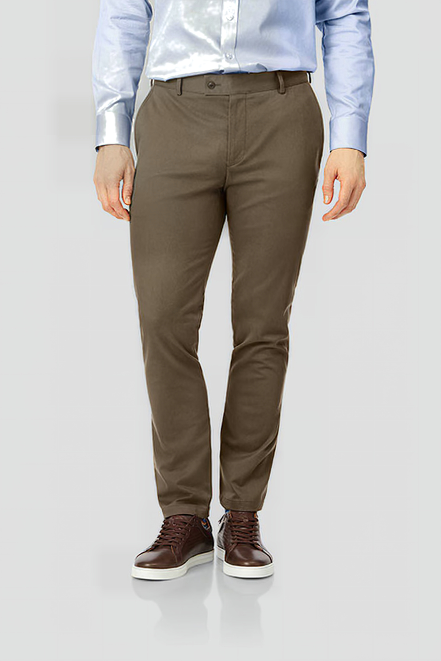 Charles Tyrwhitt Mocha Slim Fit Ultimate Chino Mocha Maat: W38/L32 | Chino's Outlet | Heren | Groen