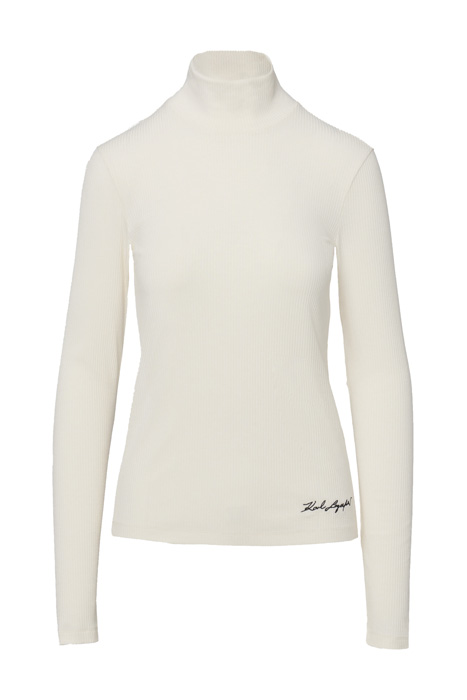 RIB TURTLENECK TOP 110 OFF WHITE | Online Outlet | Otrium