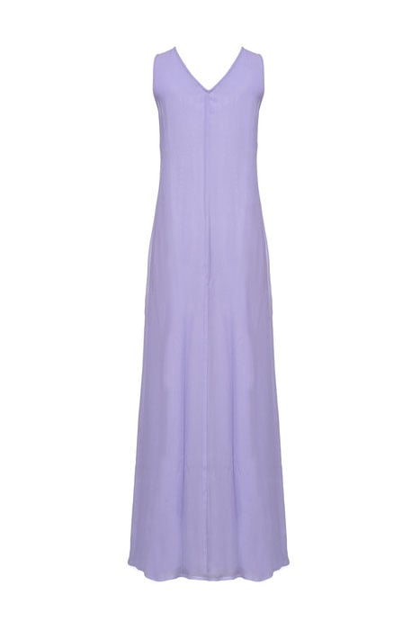 MALIARDO ABITO GEORGETTE RICAM LILAC/BURNT 7