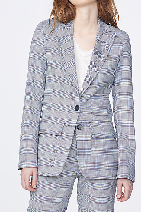 Women’s prince of wales check long suit jacket...