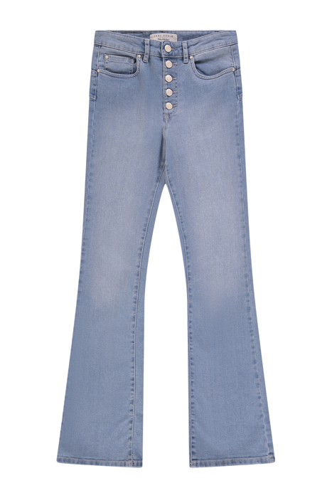 Women’s blue high-waist flared slim jeans light...