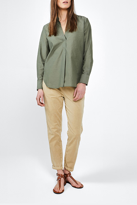 BLOUSE WOVEN LONG SLEEVES SPRING OLIVE 2