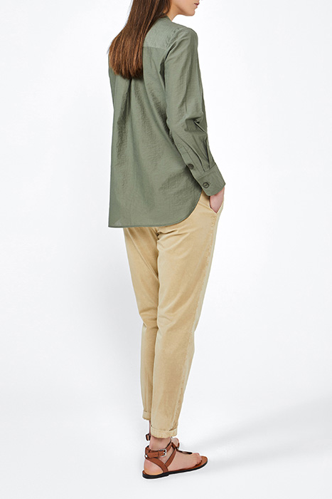 BLOUSE WOVEN LONG SLEEVES SPRING OLIVE 3