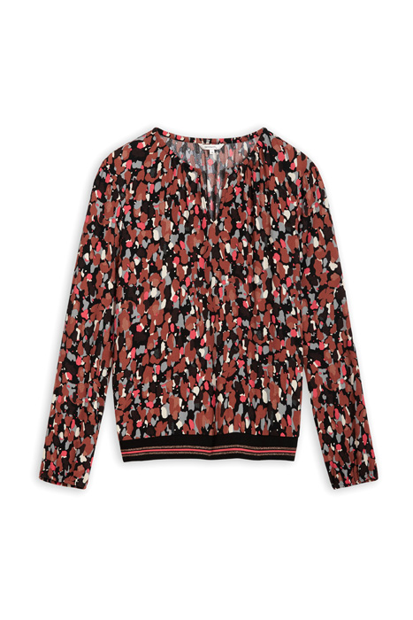 BLOUSE OTHER ON INDIAN SUMMER ON FULL CREPE COGNAC 5