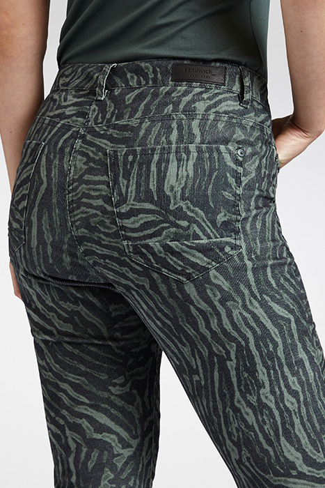 TROUSERS CASUAL LONG ON PRINTED CORDUROY STRETCH ROSEMARY GR 3