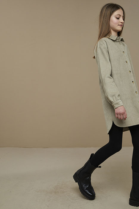 GIRLS RIB CORD DRESS SAND 4