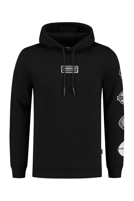 Duality of men badge hoodie black