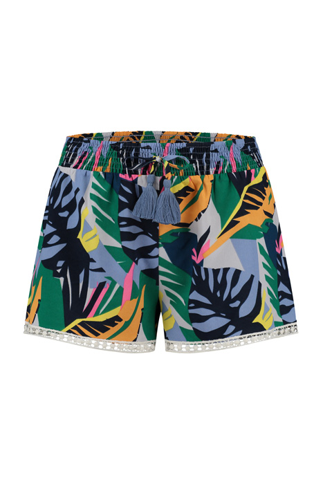 LADIES FRANGIPANI WOVEN SHORT DUSTY LIGHT BLUE 2