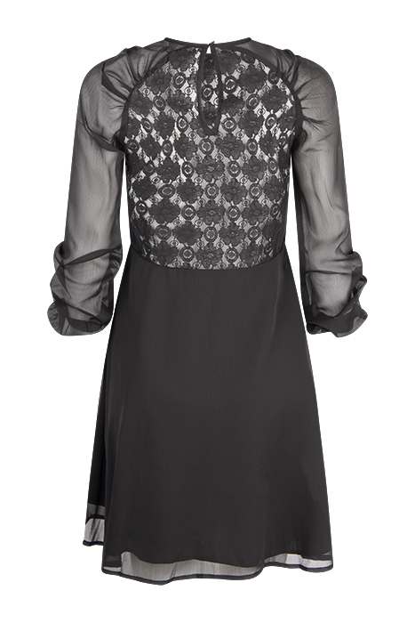 RAGLAN SHOULDER FLOWY DRESS-BLACK | Online Outlet | Otrium