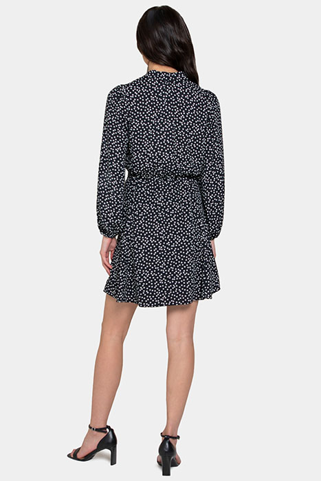 LIZZIE PUSSYBOW SKATER DRESS CLUSTERED BLACK SPOT CLUSTERED 3