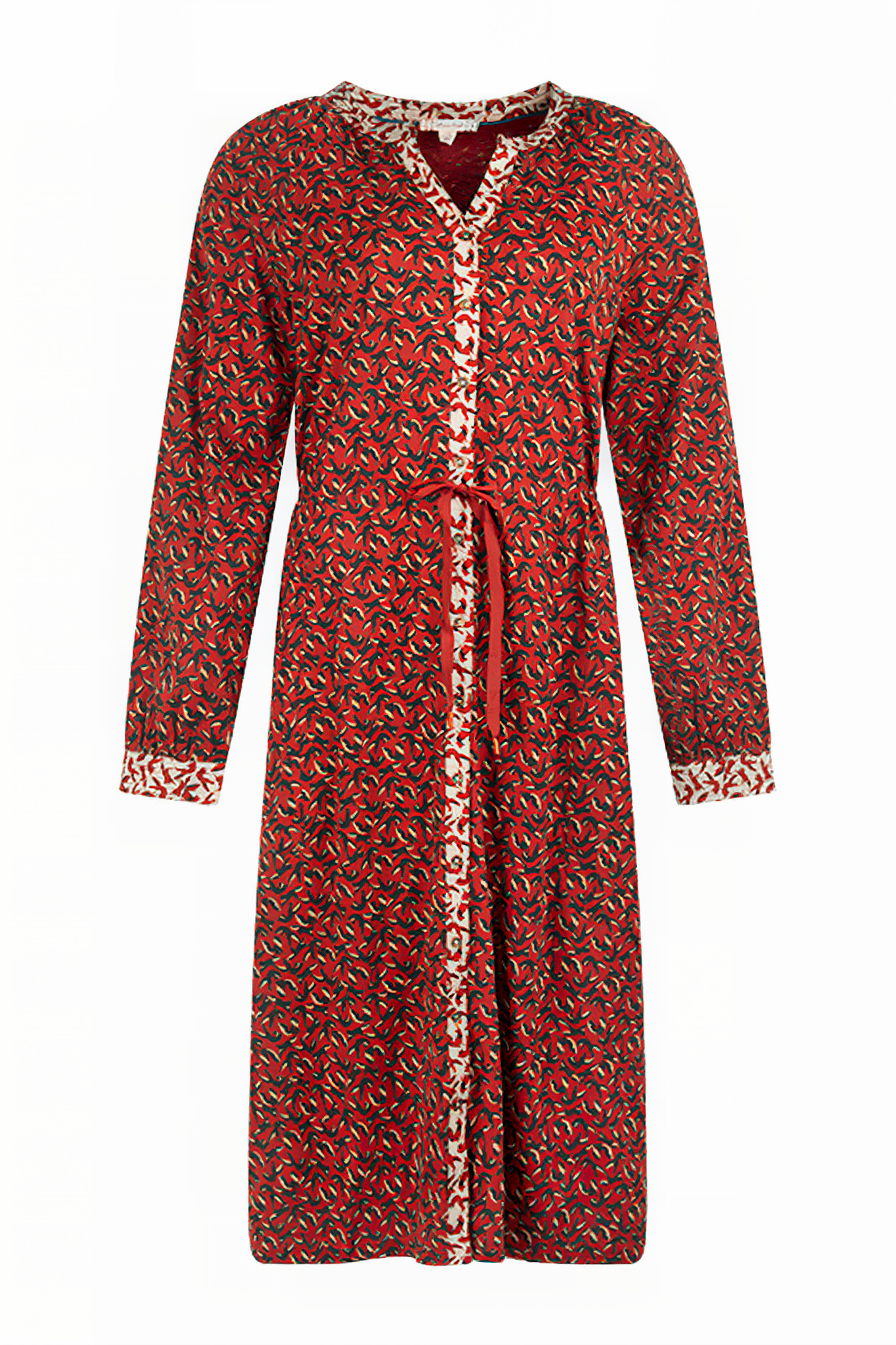 BELLA JERSEY DRESS ORANGE MULTI 1
