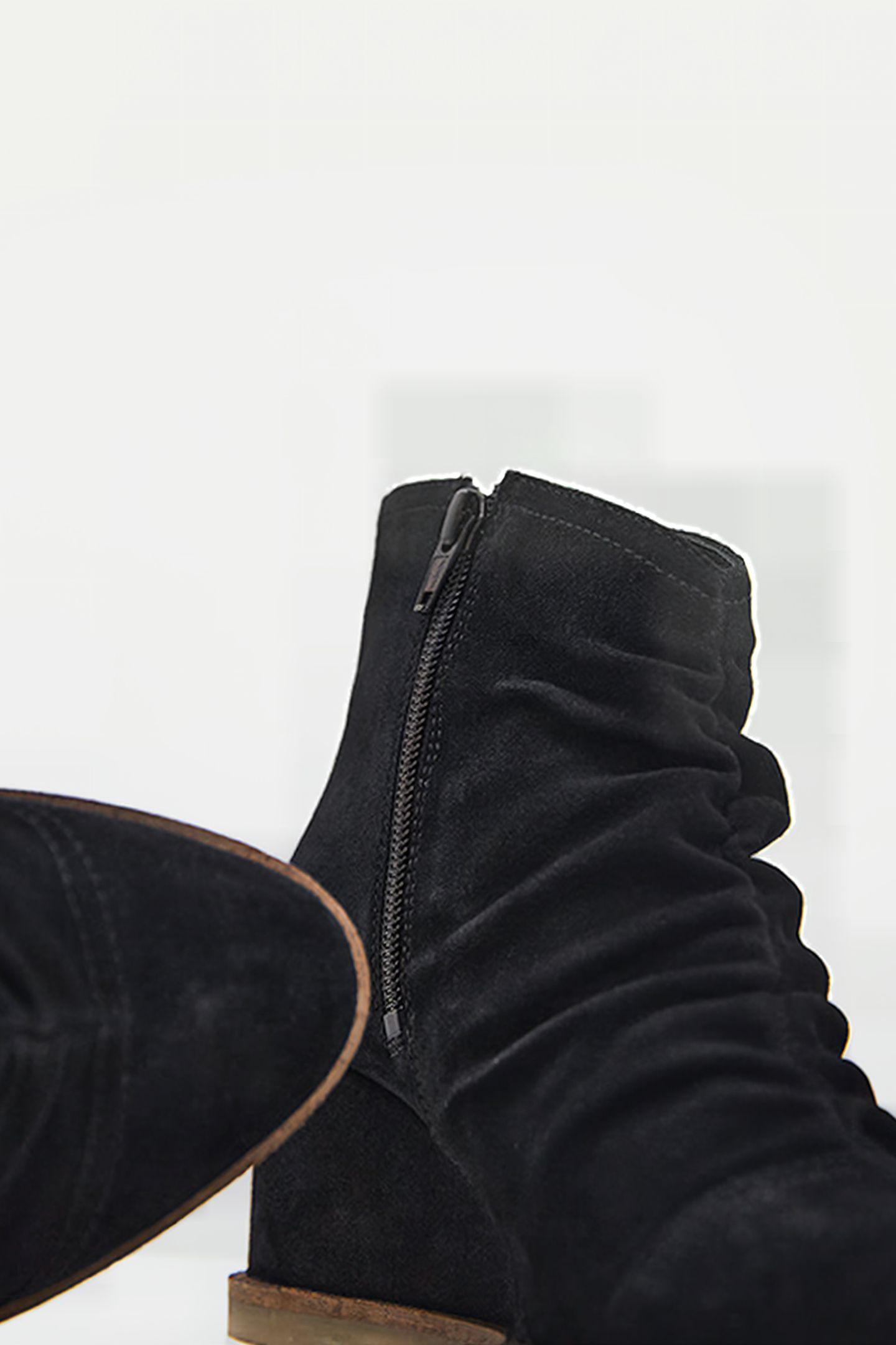 RUCHED SHOE BOOT PURE BLACK 4