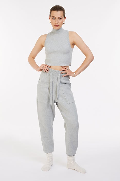 LEILANI TOP LIGHT GREY MELANGE 3