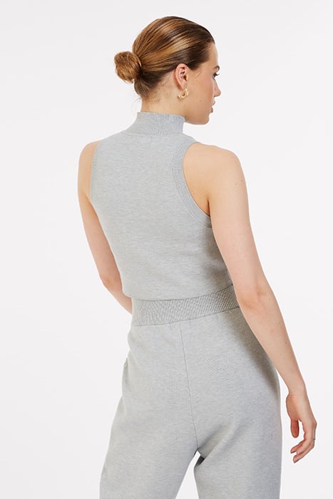 LEILANI TOP LIGHT GREY MELANGE 2