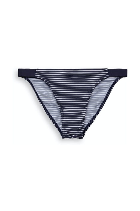 Recycled: striped bikini briefs navy 2