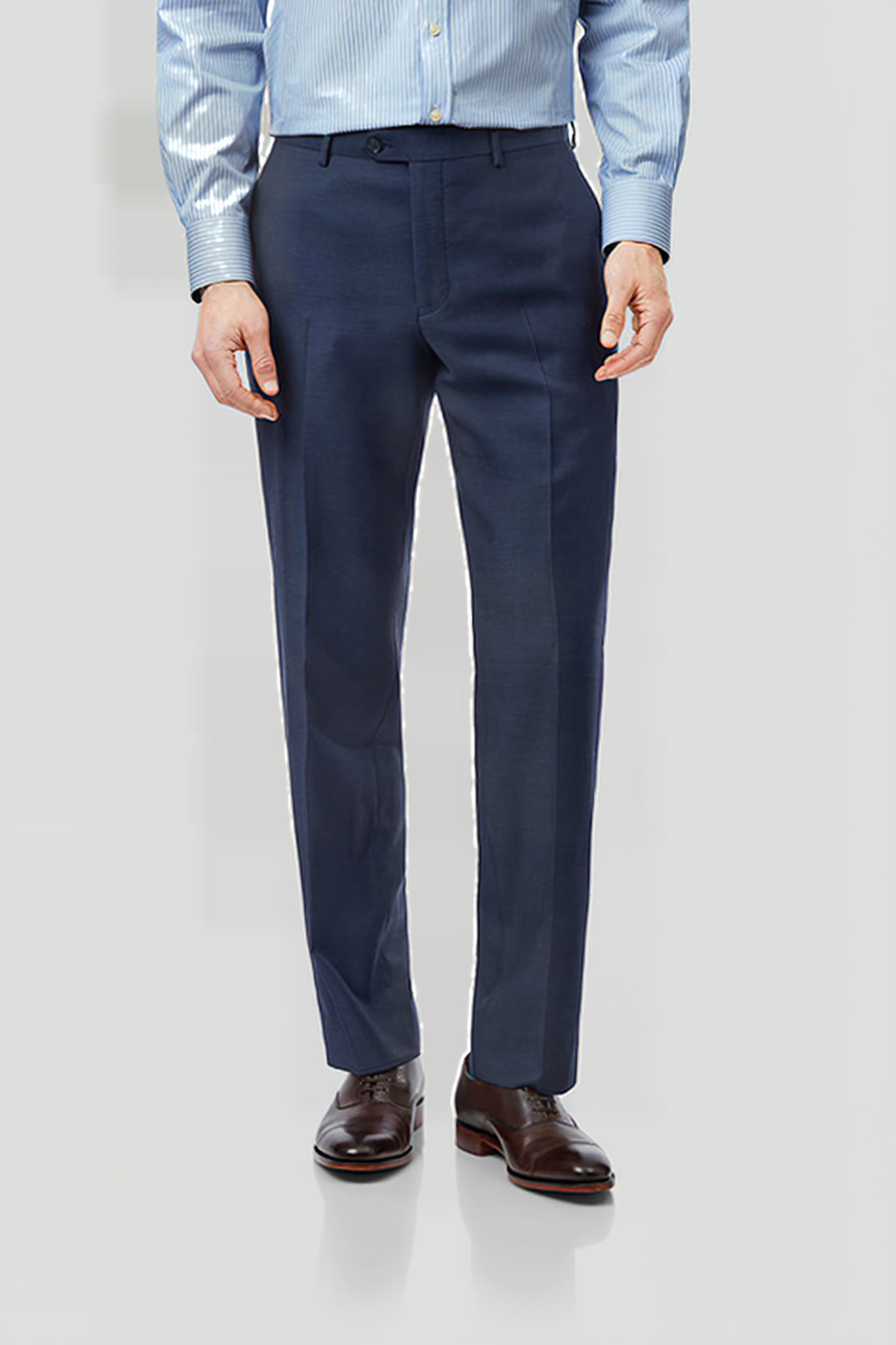 Charles Tyrwhitt Blue Classic Fit Twill Business Suit Trousers Blue Maat: W34L32 | Kostuumbroeken Outlet | Heren | Blauw