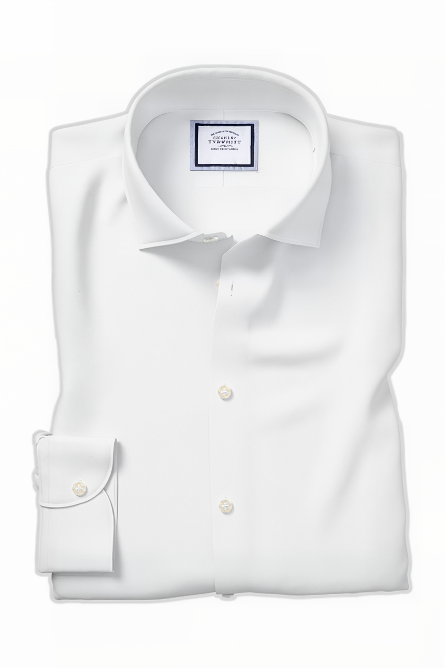 Charles Tyrwhitt White Extra Slim Fit Business Casual Collar Softly Smart Shi Maat: 14.5"-32"-Sing | Zakelijke Overhemden Outlet | Heren | Wit